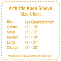Arthritis KneeSleeve sizechart | BlueShak Store